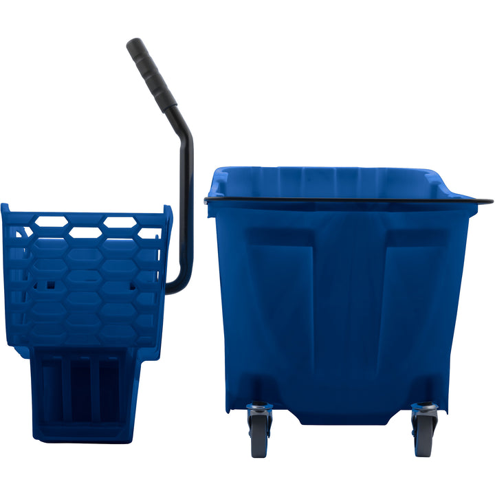 Techniclean Products Color Coded Mop Bucket for Janitorial Sanitation work Blue split