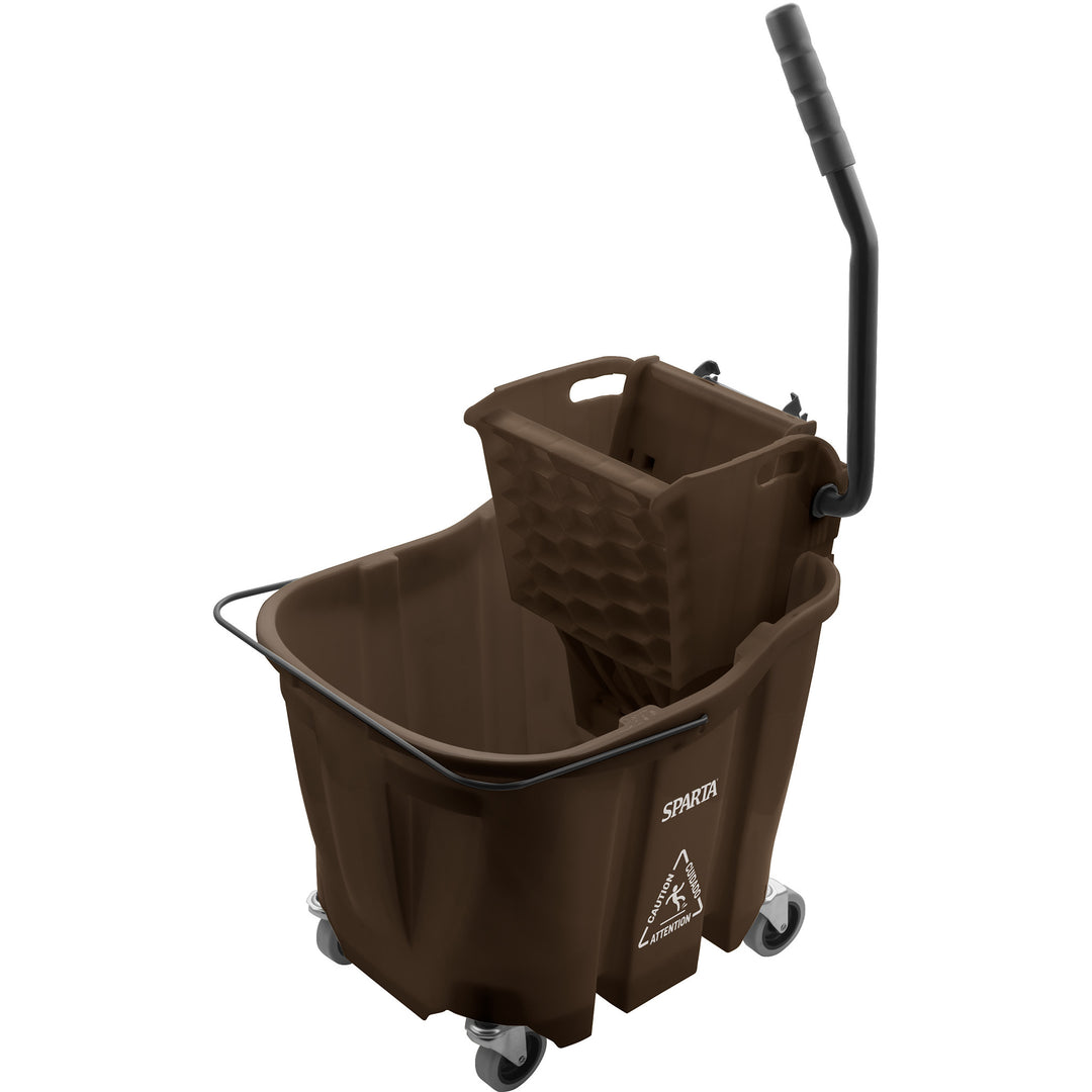 Techniclean Products Color Coded Mop Bucket for Janitorial Sanitation work Brown