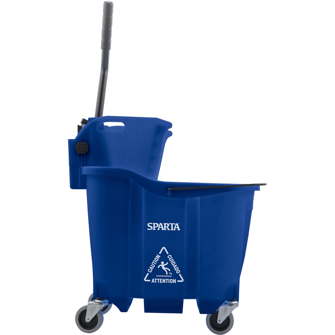 Techniclean Products Color Coded Mop Bucket for Janitorial Sanitation work  Blue Side