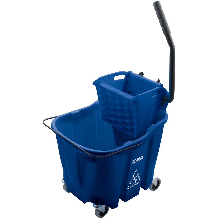 Techniclean Products Color Coded Mop Bucket for Janitorial Sanitation work Blue front