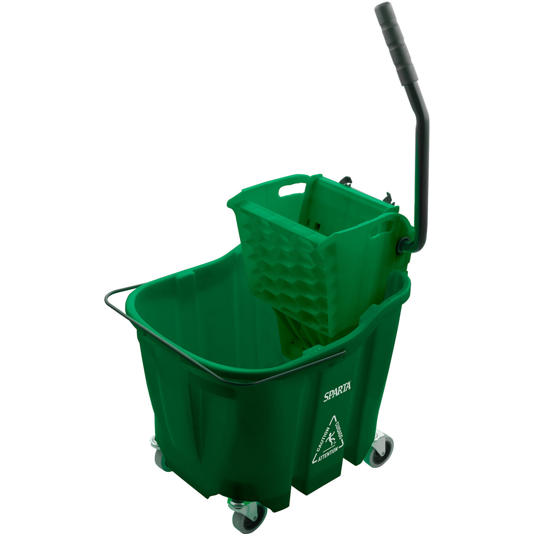 Techniclean Products Color Coded Mop Bucket for Janitorial Sanitation work Green