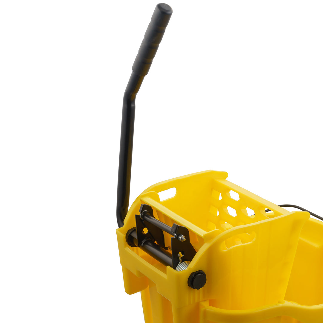 Techniclean Products Color Coded Mop Bucket for Janitorial Sanitation work Yellow Handle