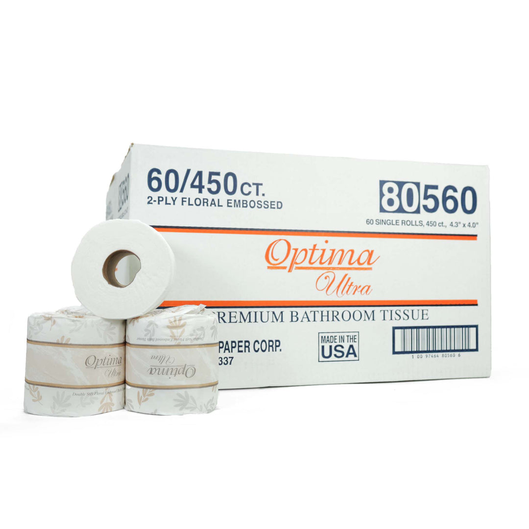 Premium Bathroom Tissue - 96 rolls per case. Soft, strong, and extra-long for comfort and value.