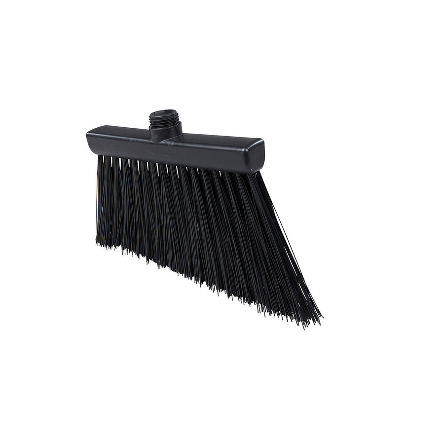FBK 12" Upright Angled Sweeper Broom - Stiff bristles, durable construction. Suitable for dry, smooth surfaces. Fits FBK Lobby Pan.