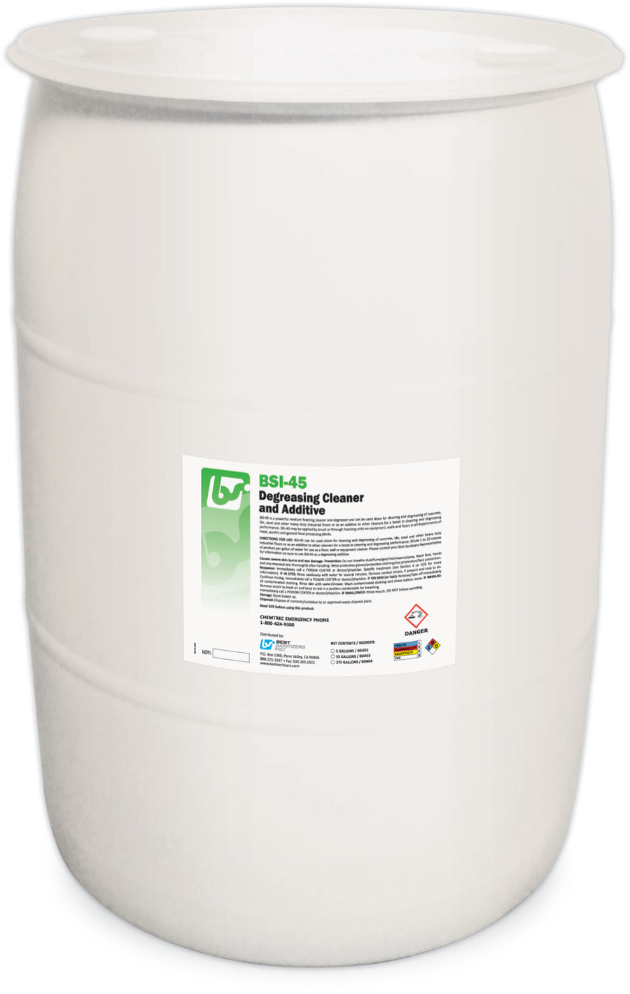 BSI-45 Degreasing Cleaner and Additive 55 Gallon Drum - Powerful Industrial Cleaning Solution