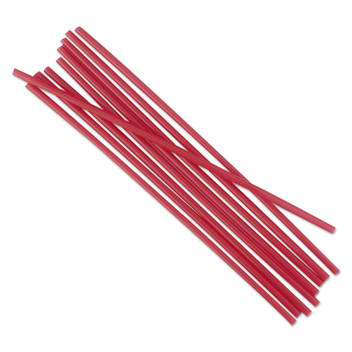 6" Stir Straw, Red (1000/cs)