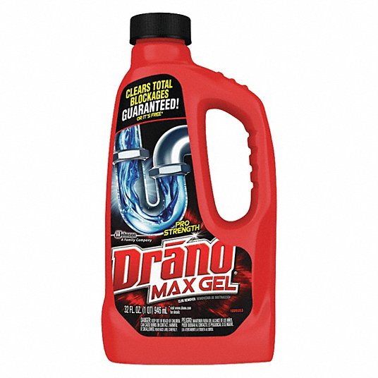 Drano Gel Heavy Duty Clog Remover - Six-pack of 80 oz bottles. Fast-acting, pipe-friendly solution for all your clog woes.