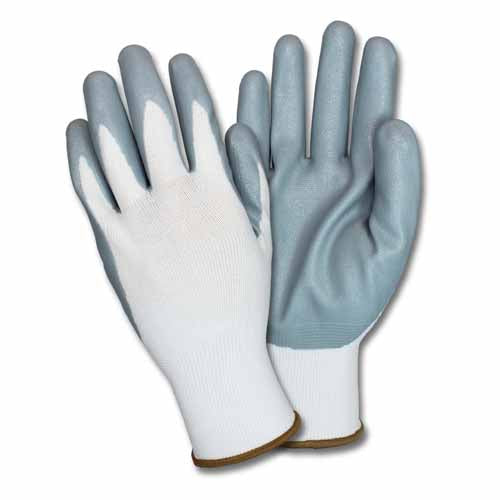 Black/Grey Coated Knit Gloves - Reliable Work Gloves - Safety Clothing Essential