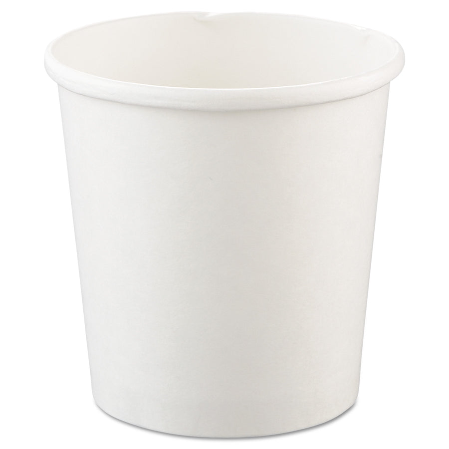 16oz Flexstyle Double Poly Paper Cups, White for hot and cold beverages and food storage.