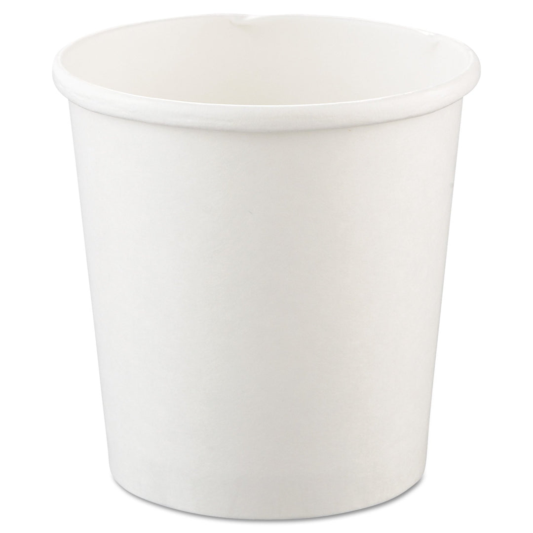 White 4oz White Poly Coated Paper Ho Cups for Hot Beverages