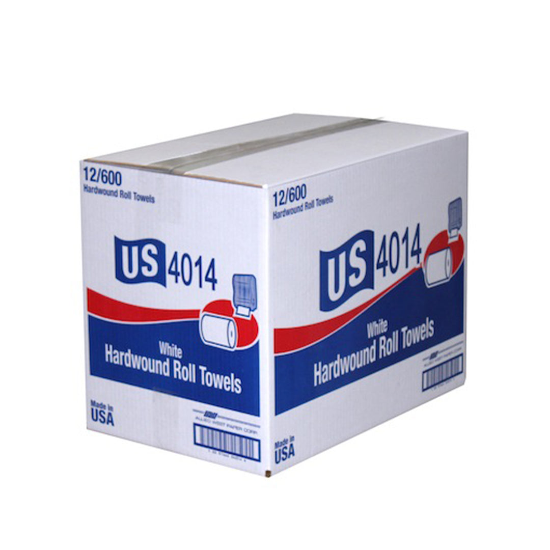 Toalla de papel en rollo blanca US4014 de 600 pies (12/caja)