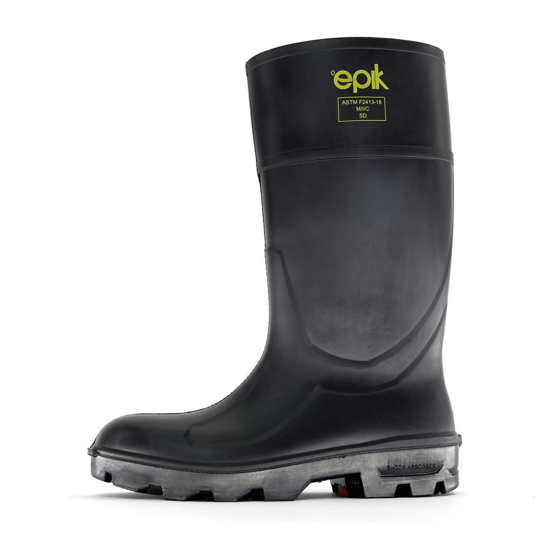 Tread Safety Boot with one-piece polyurethane construction, composite safety toe, and slip-resistant sole.