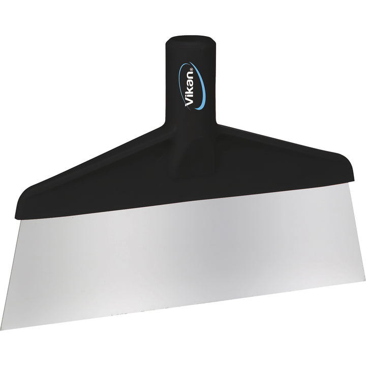 Stainless Steel Floor Scraper with a heavy-duty nylon blade for gentle and effective debris removal Black