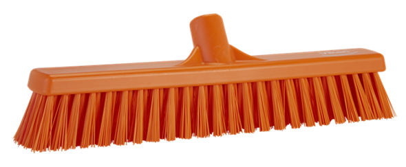 Techniclean Products 16" Vikan Combo Soft/Stiff Broom Head (1/ea) Food Facility and Plant Safety with Color Coded Tools Orange