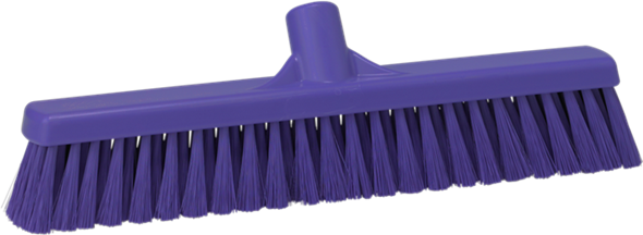 Techniclean Products 16" Vikan Combo Soft/Stiff Broom Head (1/ea) Food Facility and Plant Safety with Color Coded Tools Purple