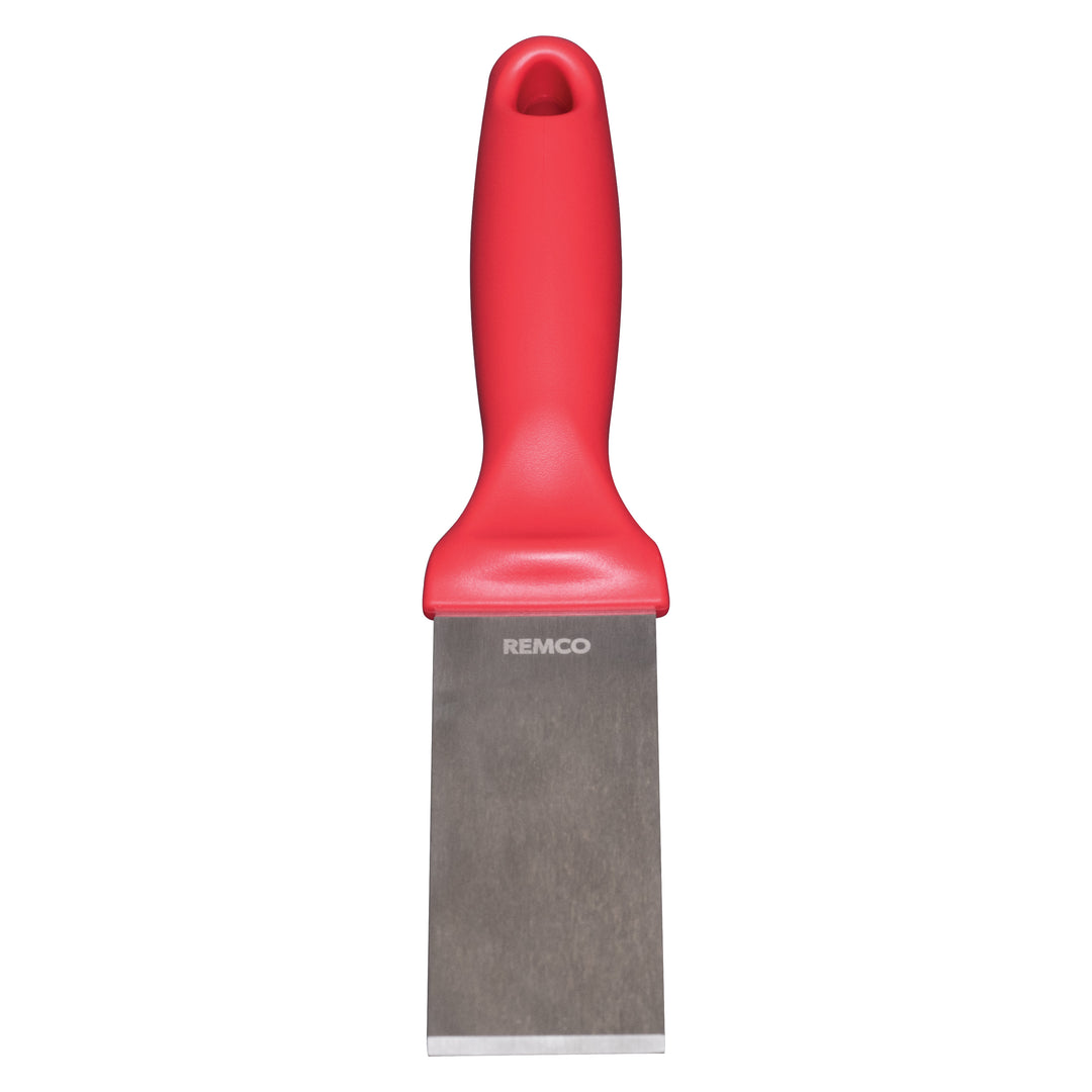 6971 Remco 1.5" Stainless Steel Hand Scraper, Stiff from Techniclean Red