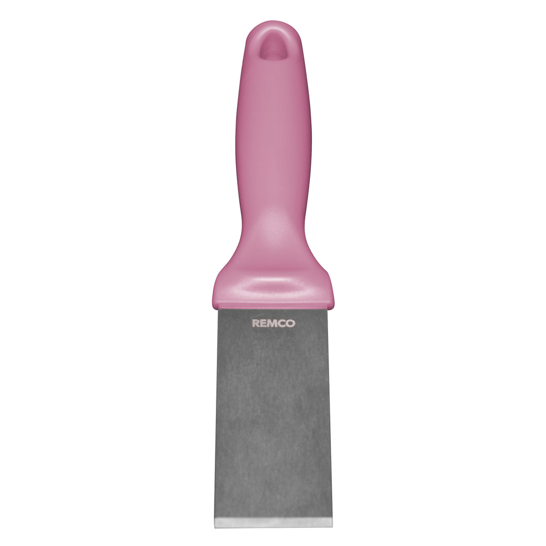 6971 Remco 1.5" Stainless Steel Hand Scraper, Stiff from Techniclean Pink