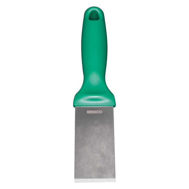 6971 Remco 1.5" Stainless Steel Hand Scraper, Stiff from Techniclean  Green