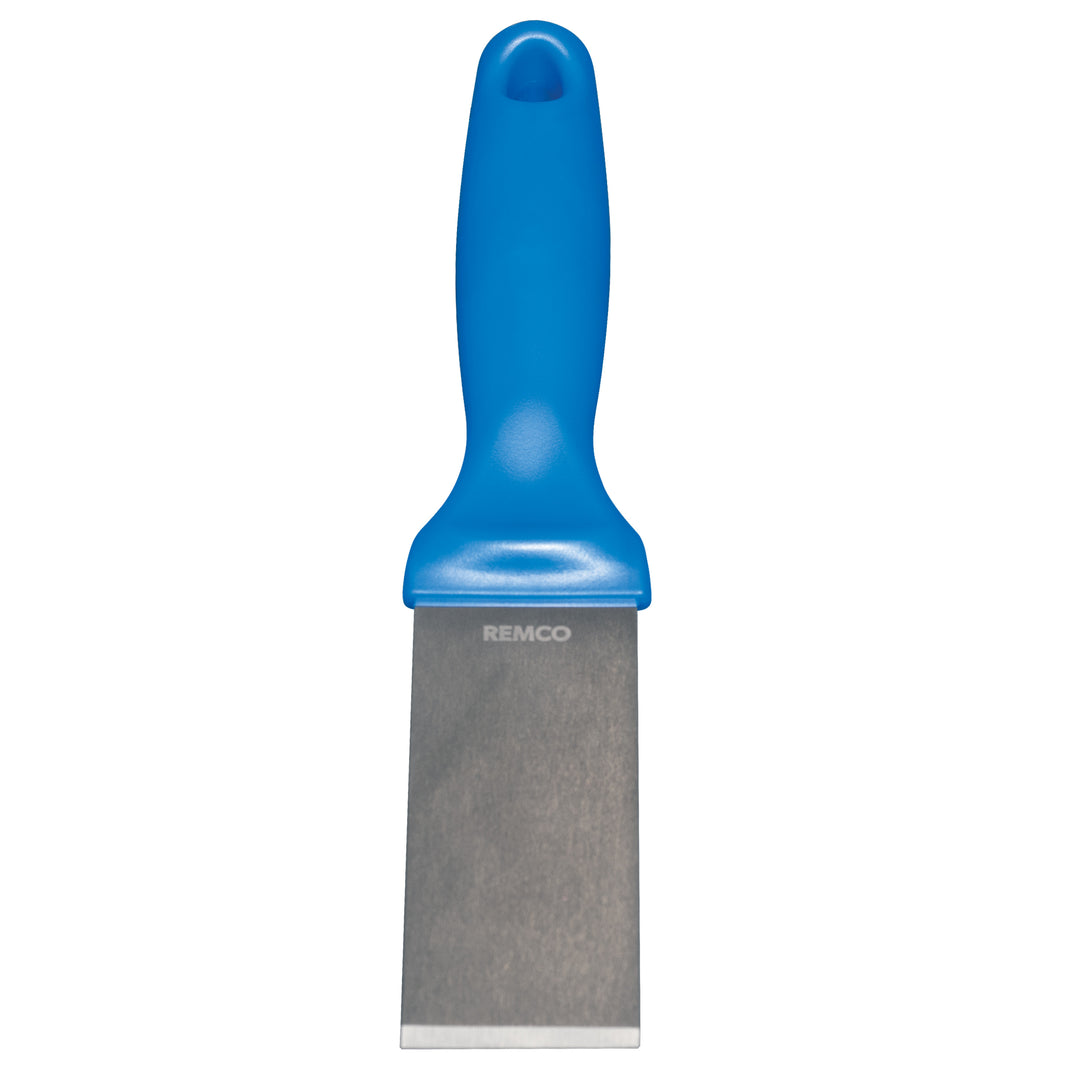 6971 Remco 1.5" Stainless Steel Hand Scraper, Stiff from Techniclean Blue