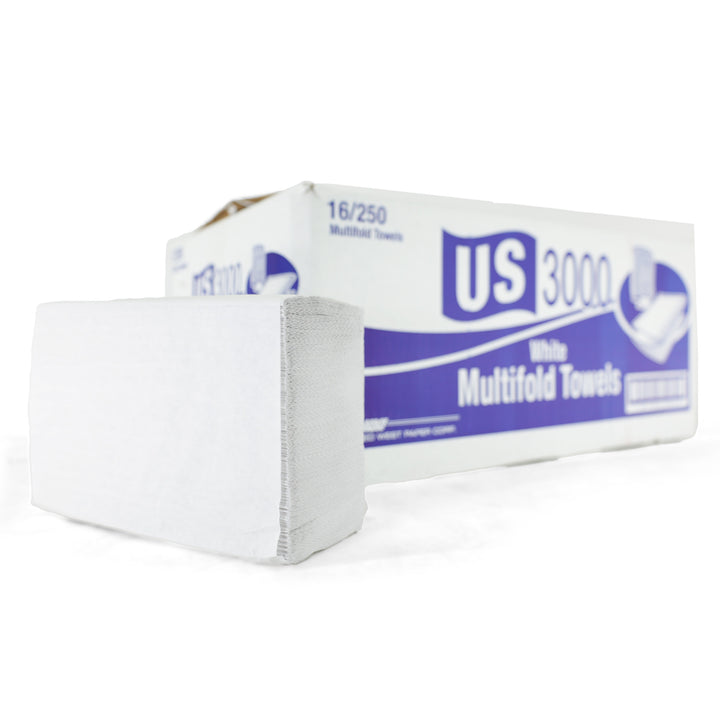 Techniclean US White Multifold Hand Towels, 100% Recycled (4000/cs) Sanitation Food Supply Paper Towels Box California Bay Area