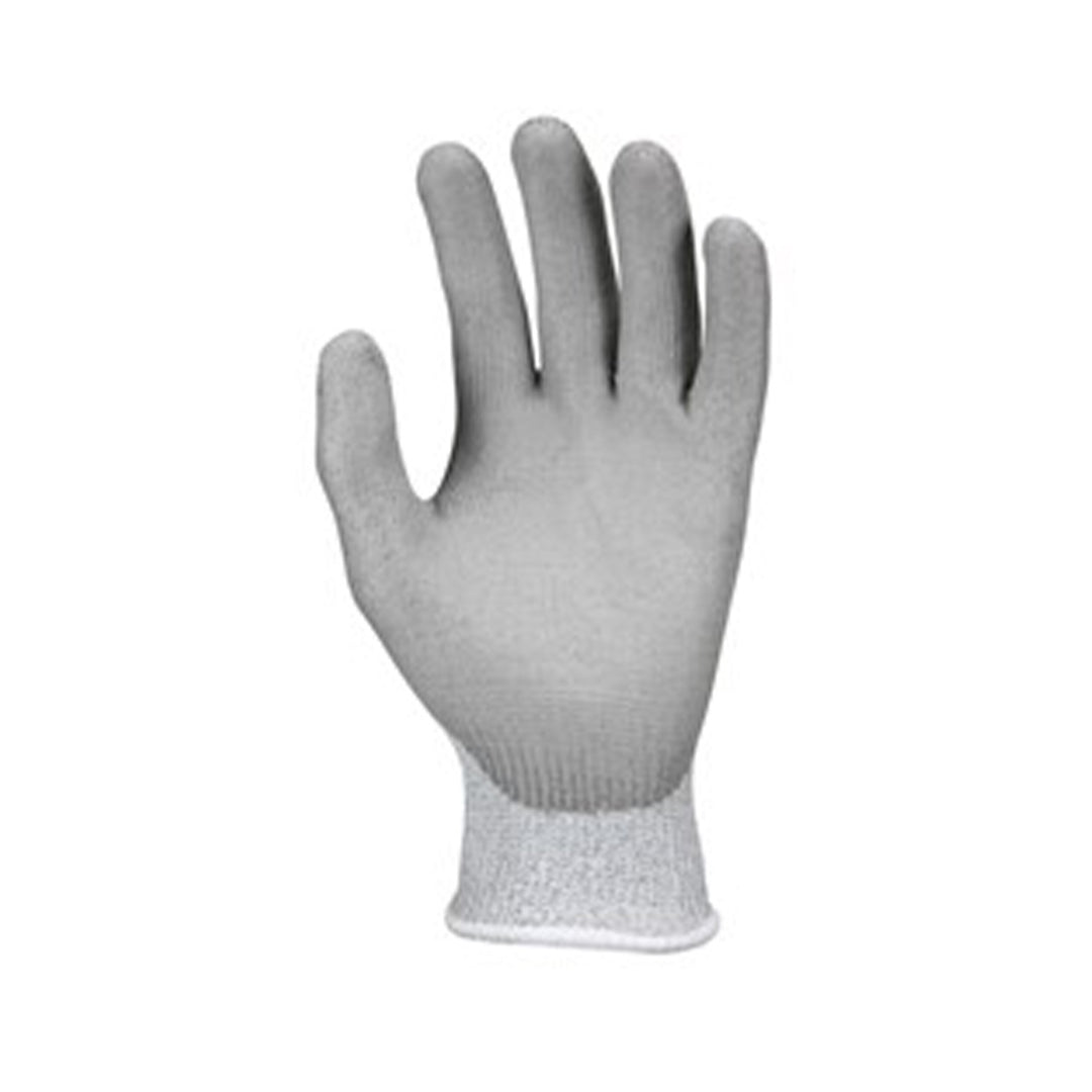 Cut Resistant Work Glove, 13-Gauge, PU Coated Palm and Fingers, Grey (12pr/pk)