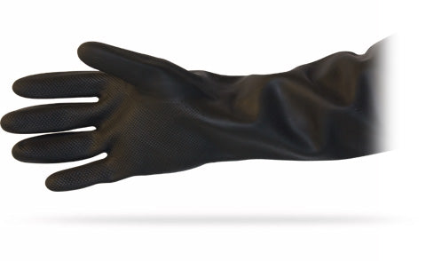 Black 40 mil Heavy Duty Unlined Latex Glove (12/pair)