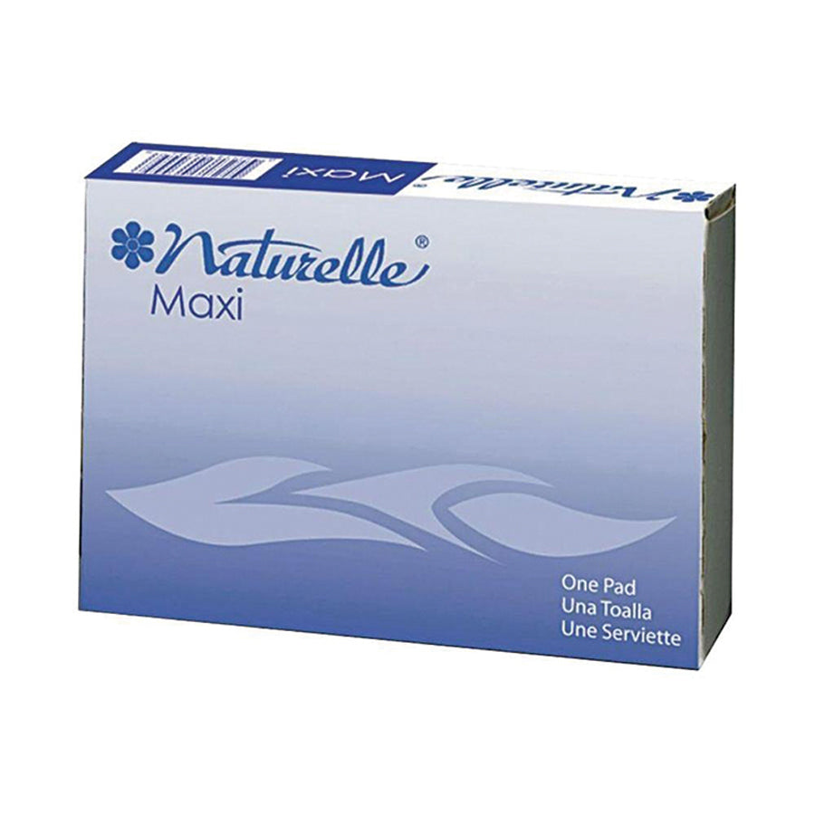 Feminine Hygiene #4 Maxi Pads – Case of 200, individually wrapped and folded maxi pads with a gentle cloth-like cover. Unscented for discreet and comfortable use.