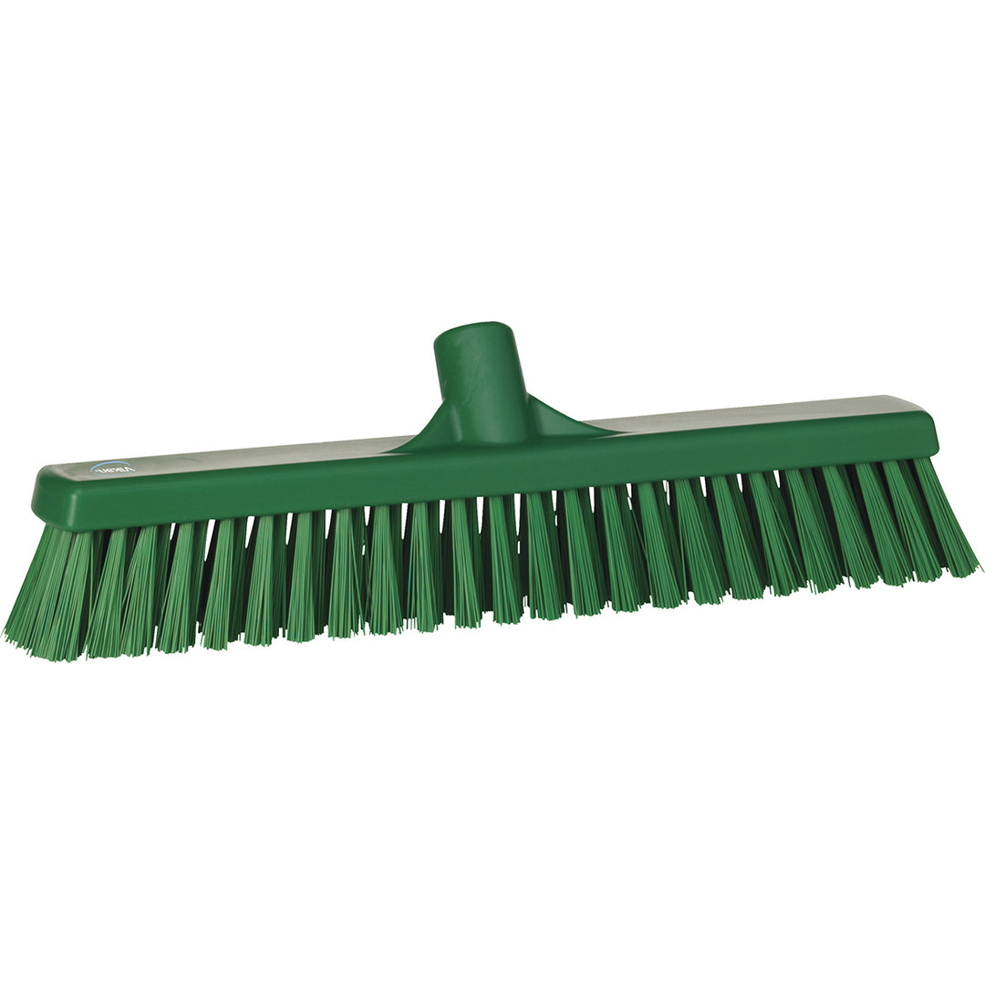 Techniclean Products 16" Vikan Combo Soft/Stiff Broom Head (1/ea) Food Facility and Plant Safety with Color Coded Tools Green