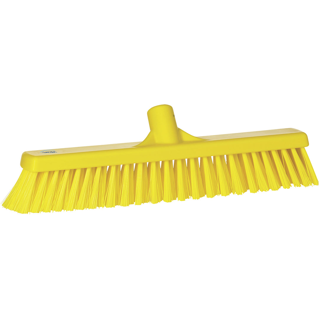 Techniclean Products 16" Vikan Combo Soft/Stiff Broom Head (1/ea) Food Facility and Plant Safety with Color Coded Tools Yellow