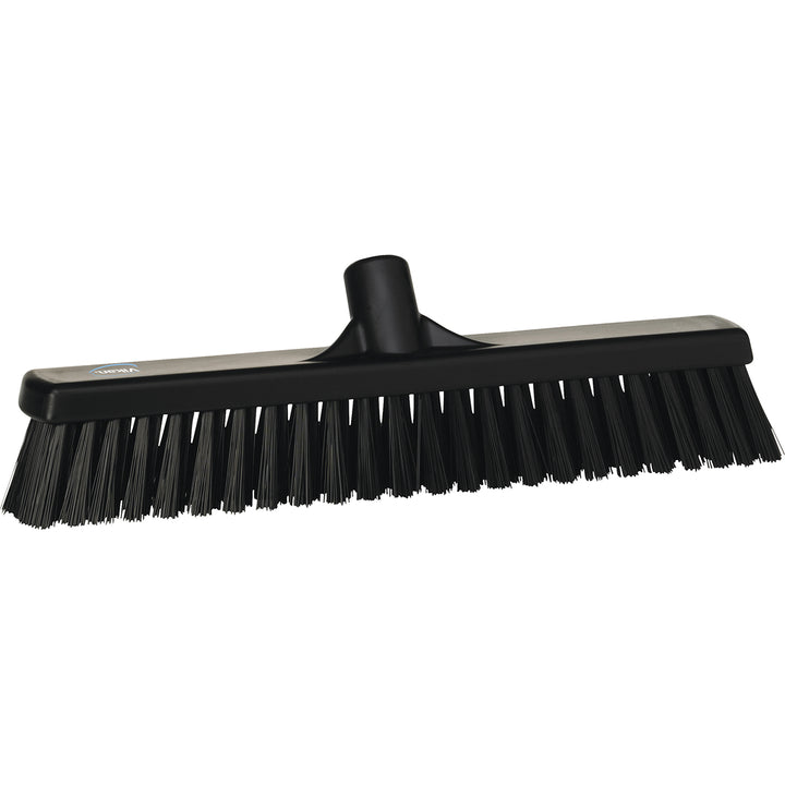 Techniclean Products 16" Vikan Combo Soft/Stiff Broom Head (1/ea) Food Facility and Plant Safety with Color Coded Tools Black