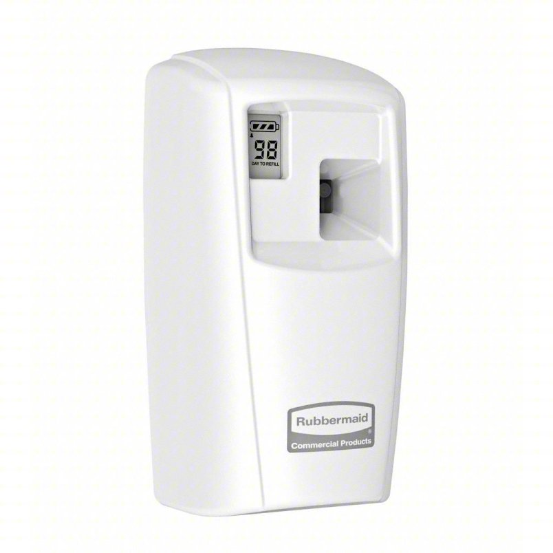 A white Aerosol Microburst 3000 Economizer Dispenser.