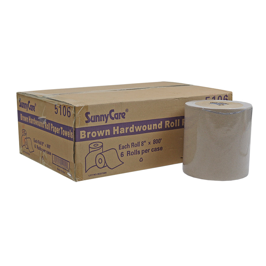 800' Economy Brown Roll Towel