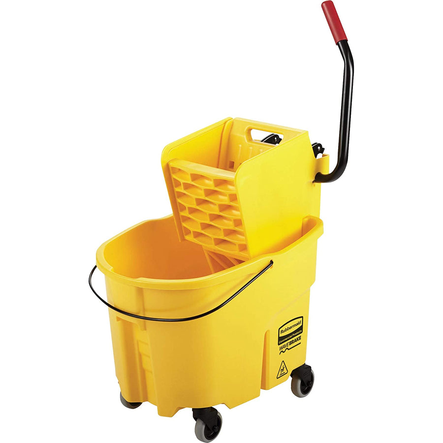 COMBO WaveBrake Mop Bucket/Wringer - In a yellow color is an Efficient Cleaning tool for Enhanced Productivity