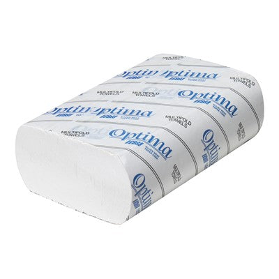 Techniclean Products Premium Optima White Multifold, 1-Ply (4000/cs) White Bay Area California Janitorial Food Service Supplies Towel Pack