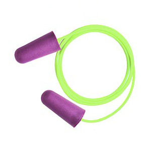 Soft Seal 32 Corded Ear Plugs – Responds to body heat for a personalized fit. NRR of 33dB for powerful noise protection. Made of polyurethane foam in purple and green. Sold in boxes of 100, 10 boxes per case.