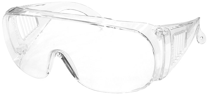 Yukon Clear Uncoated X-Large Safety Glasses – Box of 12 glasses with contemporary design, dielectric properties, and U.V. protection. Ideal for Over the Glass (OTG) use.
