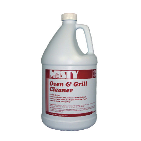 A 1-gallon container of Misty HD Oven & Grill Cleaner, perfect for tackling tough, baked-on residue. Sold in cases of four for convenience.
