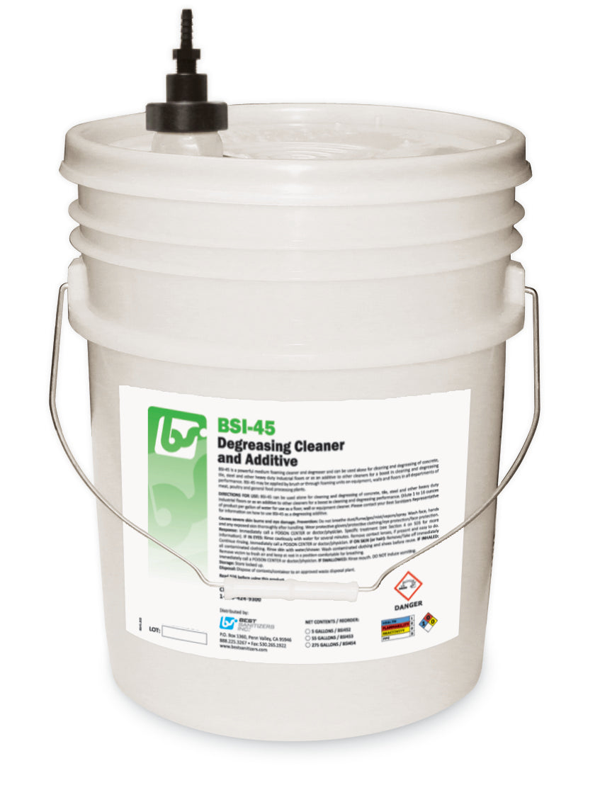 BSI-45 Degreasing Cleaner and Additive 5 Gallon Pail - Versatile Cleaning Solution for Industries