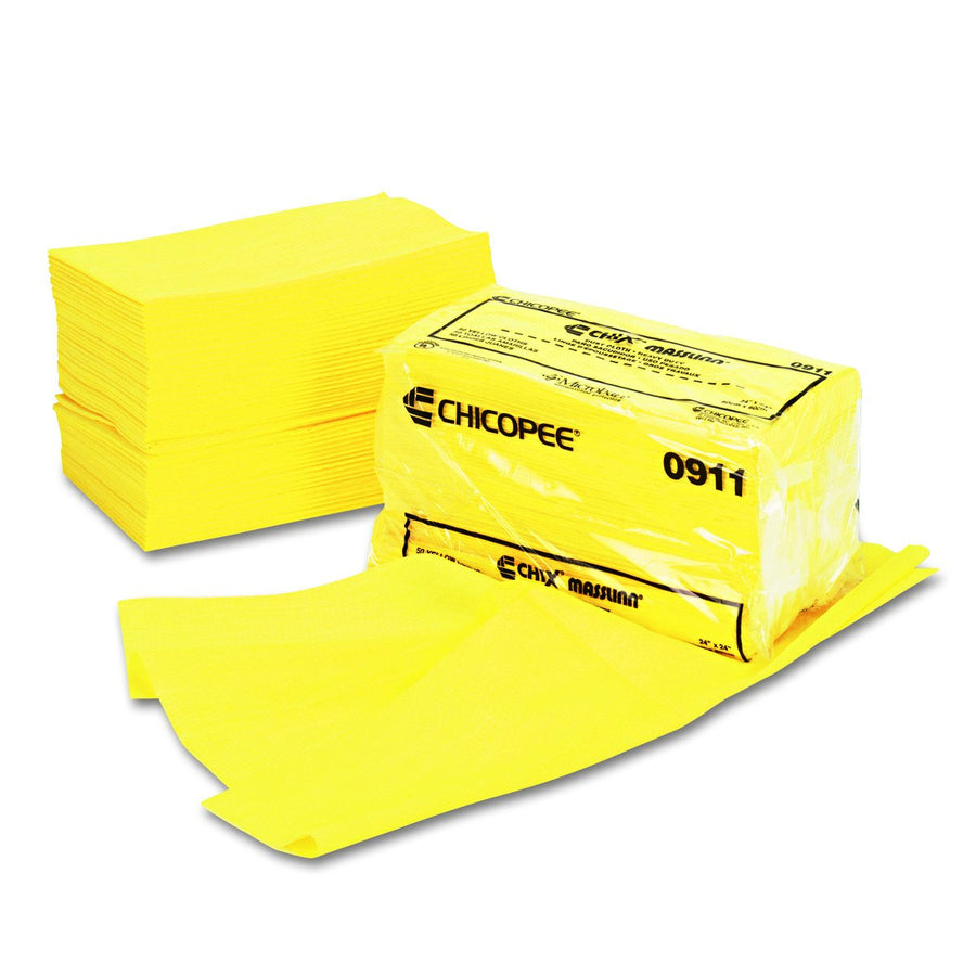24" x 24" Heavy-Duty Yellow Dust Cloth-Dust-catching fibers, mineral-oil treated, Microban® antimicrobial protection. Ideal for heavy-duty dusting of floors and large surfaces with high traffic.