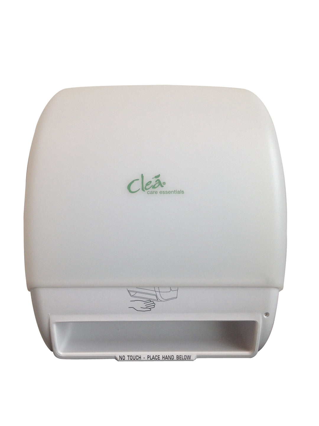 Clea Electronic Hand Towel Dispenser in white, a stylish and hygienic addition to any restroom.