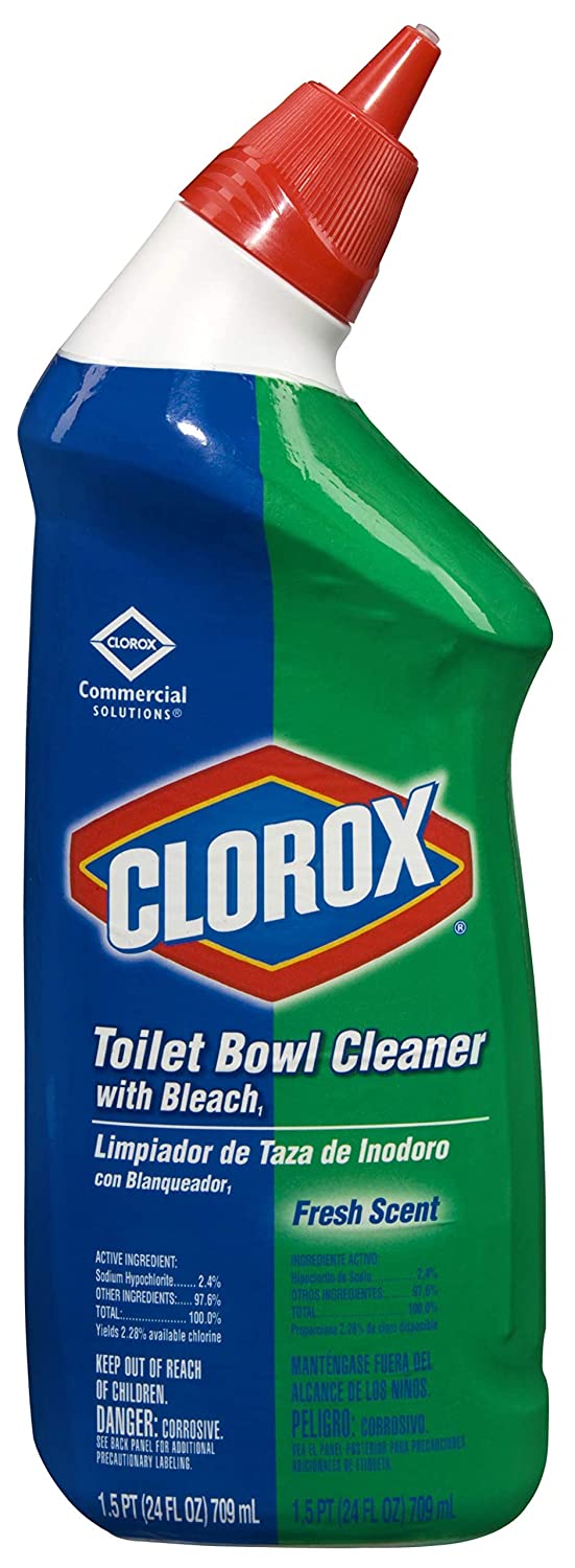 Gel Formula 24oz Bowl Cleaner (12/cs) - Powerful gel cleaner for toilets, disinfects, kills bacteria, and eliminates tough stains. Specially designed wide nozzle for under-rim cleaning.