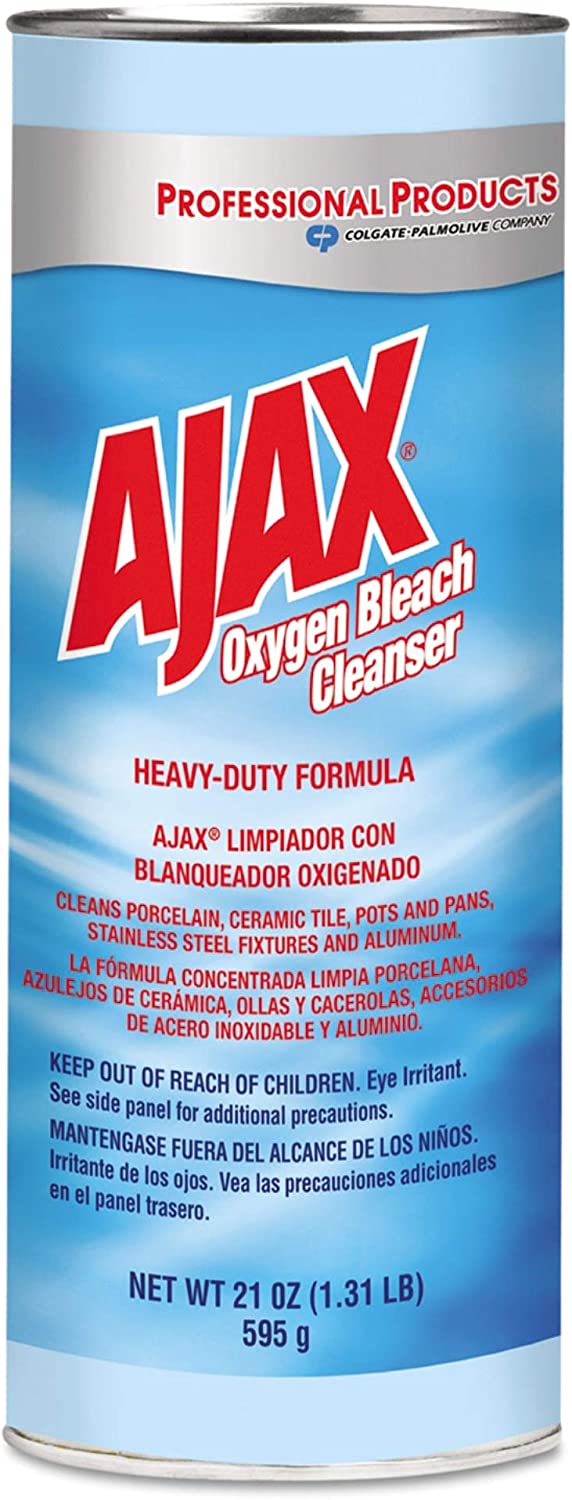 Ajax Oxygen Bleach Powder 21 oz - Scratch-Free Formula - Easy Rinse - Stronger Than Dirt - Phosphate-Free