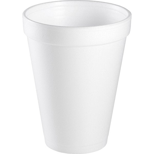 Dart 12oz Foam Cup - Ideal for both hot and cold beverages. Case of 1000.