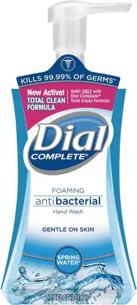Antibacterial Foaming Hand Wash Spring Water 7.5 oz - Kills 99.99% of Bacteria - Gentle Formula - Luxurious Foaming