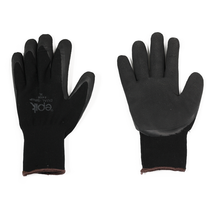 Dual Grip Cooler Glove in black and hi-vis yellow providing maximum comfort, extra grip, and added warmth for work in cold environments.
