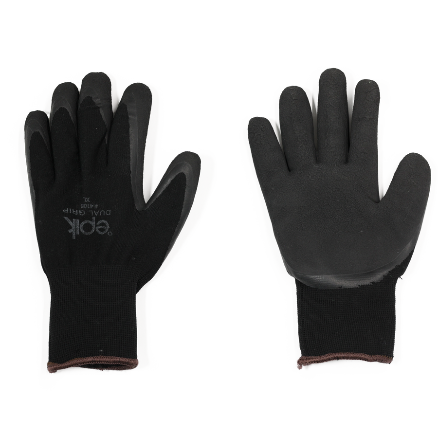 Dual Grip Cooler Glove in black and hi-vis yellow providing maximum comfort, extra grip, and added warmth for work in cold environments.