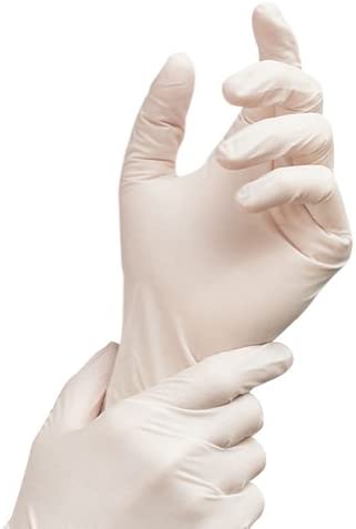 White Nitrile Gloves, powder-free and 4 mil thick, in a box of 100.