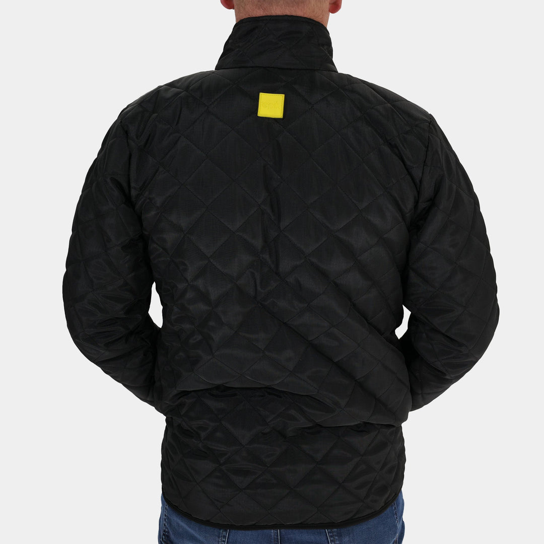 Epik Agile Quilted Jacket in Charcoal Black back
