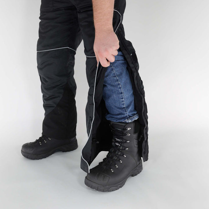 Epik Reflex Pro Black Insulated Bib Overalls Leg Zipper