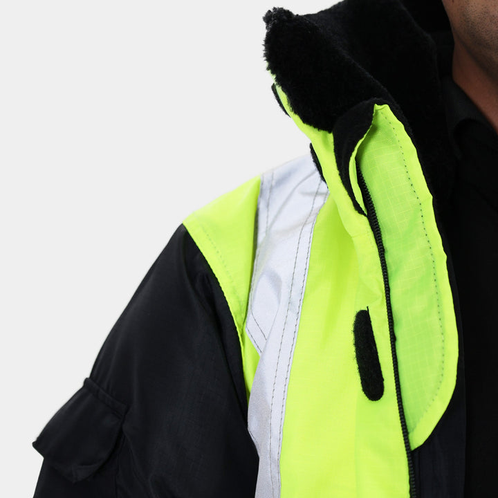 Epik EV300 Reflex Pro Freezer Hi Vis Yellow Jacket Collar Fur